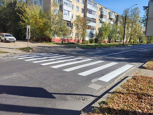 В Иванове планируют нанести еще тысячу кв. м разметки на переходах